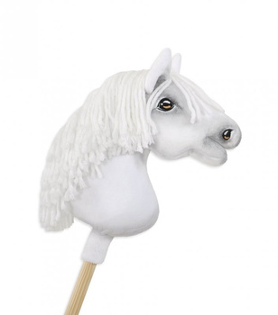 Hobby Horse Mały koń na kiju Premium - biały A4